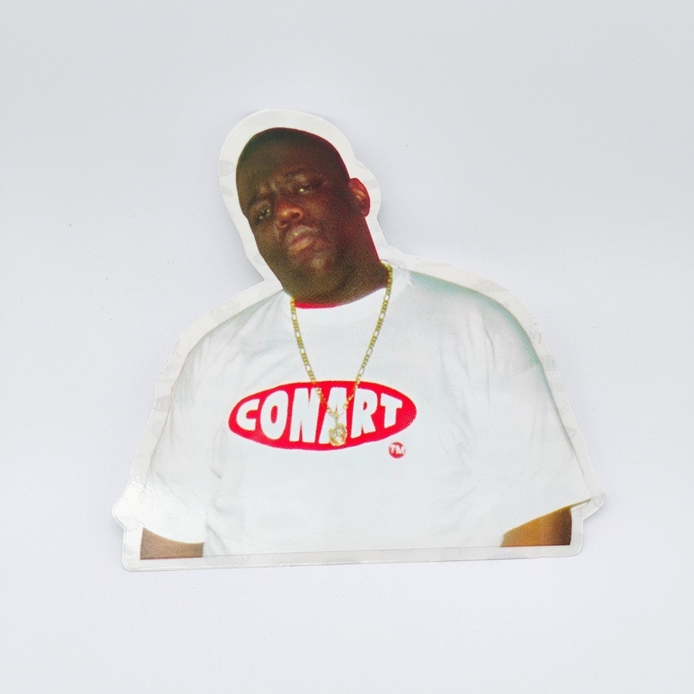 CONART Notorious BIG  Large Sticker Biggie Smalls Very Rare Vintage Rap 1990's